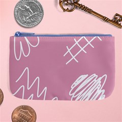 Elements Scribble Wiggly Lines Large Coin Purse by Cemarart