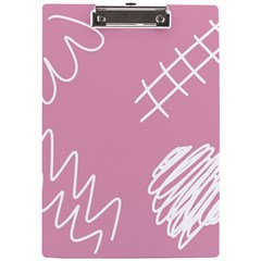 Elements Scribble Wiggly Lines A4 Acrylic Clipboard by Cemarart