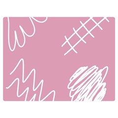 Elements Scribble Wiggly Lines Premium Plush Fleece Blanket (extra Small) by Cemarart