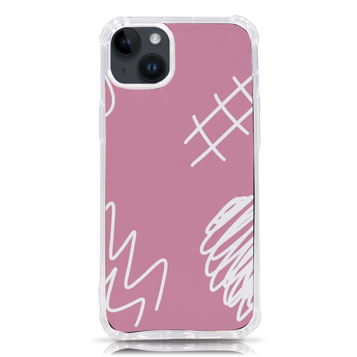 Elements Scribble Wiggly Lines iPhone 14 Plus TPU UV Print Case