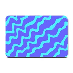 Purple Mint Turquoise Background Small Doormat by Cemarart