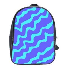 Purple Mint Turquoise Background School Bag (xl) by Cemarart