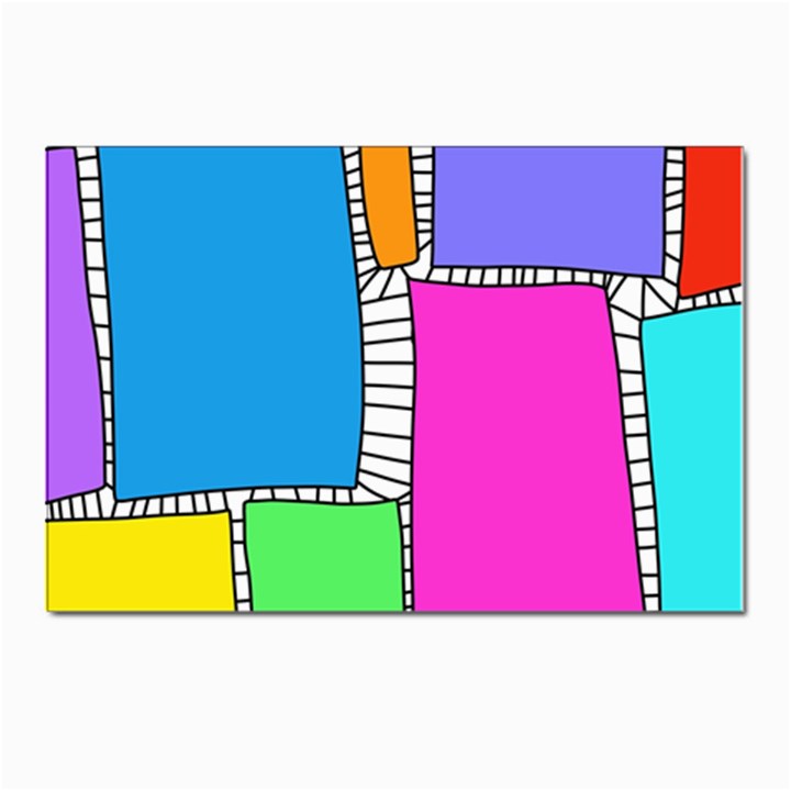 Shapes Texture Colorful Cartoon Postcards 5  x 7  (Pkg of 10)