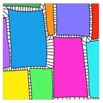 Shapes Texture Colorful Cartoon Square Satin Scarf (36  x 36 ) Front