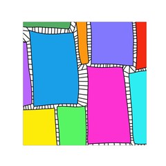 Shapes Texture Colorful Cartoon Square Satin Scarf (30  X 30 ) by Cemarart