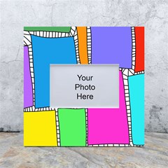 Shapes Texture Colorful Cartoon White Box Photo Frame 4  X 6  by Cemarart