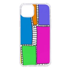 Shapes Texture Colorful Cartoon Iphone 14 Plus Tpu Uv Print Case by Cemarart