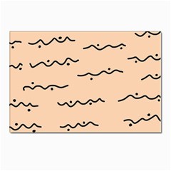 Lines Dots Pattern Abstract Postcard 4 x 6  (pkg Of 10) by Cemarart