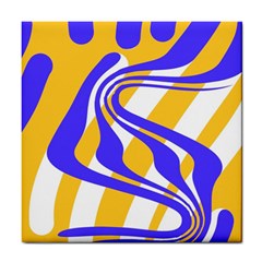 Print Pattern Warp Lines Tile Coaster