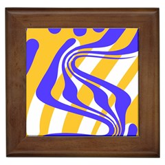 Print Pattern Warp Lines Framed Tile