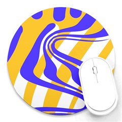 Print Pattern Warp Lines Round Mousepad