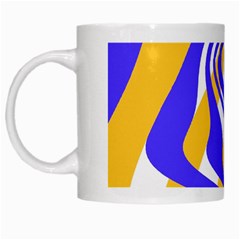 Print Pattern Warp Lines White Mug