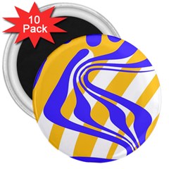 Print Pattern Warp Lines 3  Magnets (10 pack) 