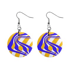 Print Pattern Warp Lines Mini Button Earrings by Cemarart