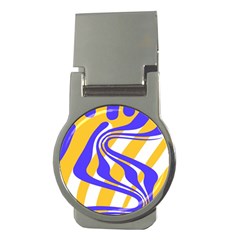 Print Pattern Warp Lines Money Clips (Round) 