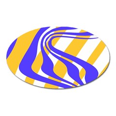 Print Pattern Warp Lines Oval Magnet