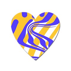 Print Pattern Warp Lines Heart Magnet