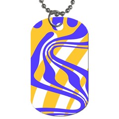 Print Pattern Warp Lines Dog Tag (One Side)