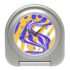 Print Pattern Warp Lines Travel Alarm Clock