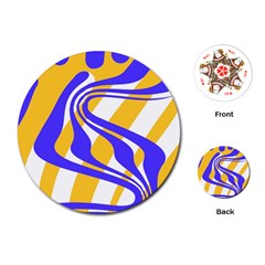 Print Pattern Warp Lines Playing Cards Single Design (Round)