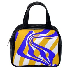 Print Pattern Warp Lines Classic Handbag (One Side)