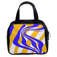 Print Pattern Warp Lines Classic Handbag (Two Sides)