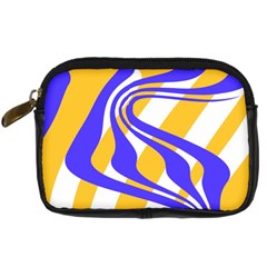 Print Pattern Warp Lines Digital Camera Leather Case