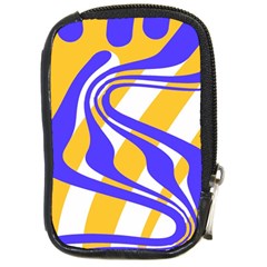 Print Pattern Warp Lines Compact Camera Leather Case by Cemarart