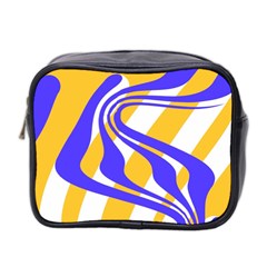 Print Pattern Warp Lines Mini Toiletries Bag (two Sides) by Cemarart