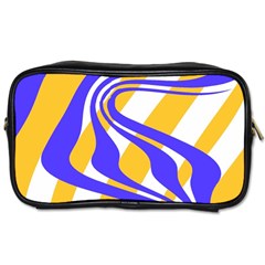 Print Pattern Warp Lines Toiletries Bag (one Side) by Cemarart