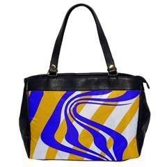 Print Pattern Warp Lines Oversize Office Handbag