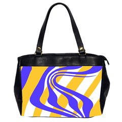 Print Pattern Warp Lines Oversize Office Handbag (2 Sides)