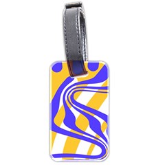 Print Pattern Warp Lines Luggage Tag (two Sides) by Cemarart