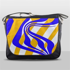 Print Pattern Warp Lines Messenger Bag