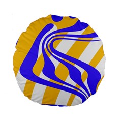 Print Pattern Warp Lines Standard 15  Premium Round Cushions