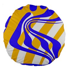 Print Pattern Warp Lines Large 18  Premium Round Cushions