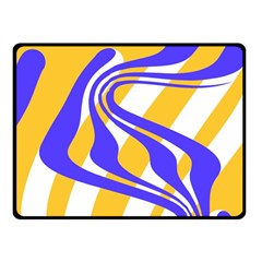 Print Pattern Warp Lines Two Sides Fleece Blanket (Small)