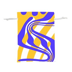 Print Pattern Warp Lines Lightweight Drawstring Pouch (l) by Cemarart