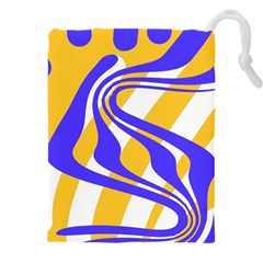 Print Pattern Warp Lines Drawstring Pouch (4xl) by Cemarart