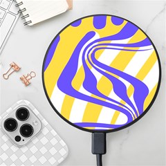 Print Pattern Warp Lines Wireless Fast Charger(Black)