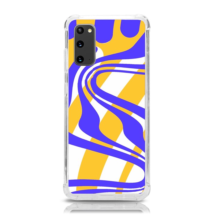 Print Pattern Warp Lines Samsung Galaxy S20 6.2 Inch TPU UV Case