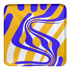 Print Pattern Warp Lines Square Glass Fridge Magnet (4 pack)