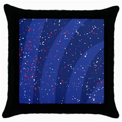 Texture Multicolour Ink Dip Flare Throw Pillow Case (black) by Cemarart