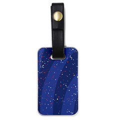 Texture Multicolour Ink Dip Flare Luggage Tag (one Side) by Cemarart