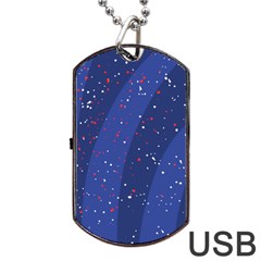 Texture Multicolour Ink Dip Flare Dog Tag Usb Flash (one Side) by Cemarart