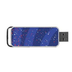 Texture Multicolour Ink Dip Flare Portable Usb Flash (one Side) by Cemarart