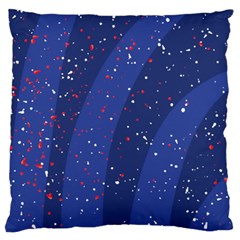 Texture Multicolour Ink Dip Flare Large Premium Plush Fleece Cushion Case (two Sides)