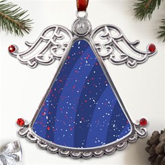 Texture Multicolour Ink Dip Flare Metal Angel With Crystal Ornament by Cemarart