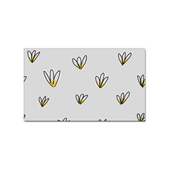 Pattern Leaves Daisies Print Sticker (rectangular) by Cemarart