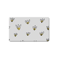 Pattern Leaves Daisies Print Magnet (name Card) by Cemarart